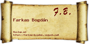 Farkas Bogdán névjegykártya